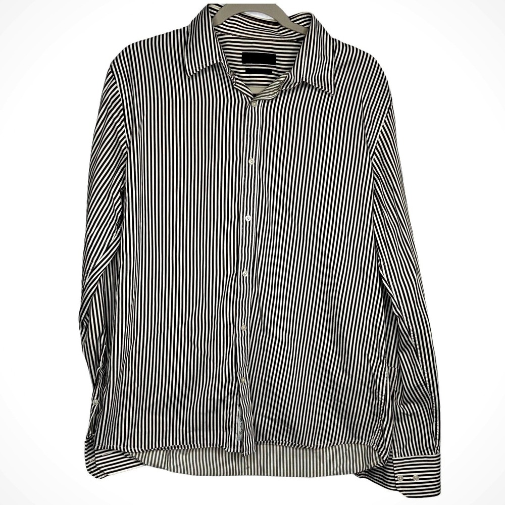 Riley Est. 1992 Men's Striped Button Down Shirt Size L Long Sleeve Vintage Style